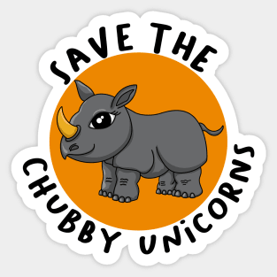 Save the Chubby Unicorn Sticker